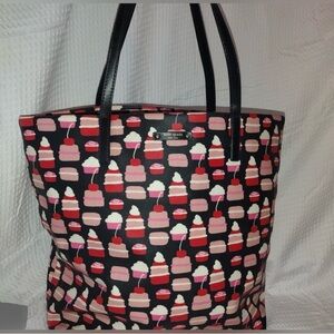 Kate Spade TAKE THE CAKE BON SHOPPER Large Tote Cupcake Bag